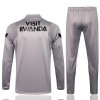 Paris Saint-Germain Tränings Sweatshirtställ Kvarts-Dragkedja 2021-22 Ljusgrå